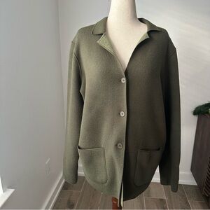 Jones New York Country Forest Green Knit Sweater